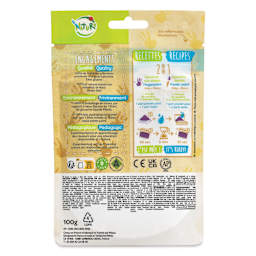 Pebeo Tactilcolor Powder Gouache Paint - Black, 100 g (3.5 oz) Bag (back of packaging)