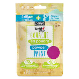 Pebeo Tactilcolor Powder Gouache Paint - Pink, 100 g (3.5 oz) Bag (front of packaging)