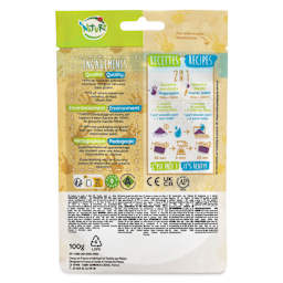 Pebeo Tactilcolor Powder Gouache Paint - Yellow, 100 g (3.5 oz) Bag (back of packaging)