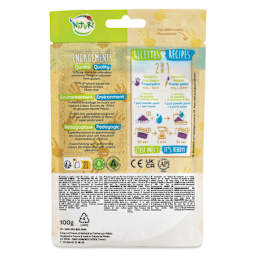 Pebeo Tactilcolor Powder Gouache Paint - Violet, 100 g (3.5 oz) Bag (back of packaging)