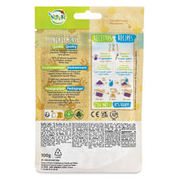 Pebeo Tactilcolor Powder Gouache Paint - Green, 100 g (3.5 oz) Bag (back of packaging)