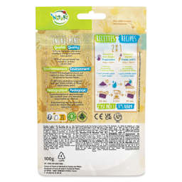 Pebeo Tactilcolor Powder Gouache Paint - Brown, 100 g (3.5 oz) Bag (back of packaging)