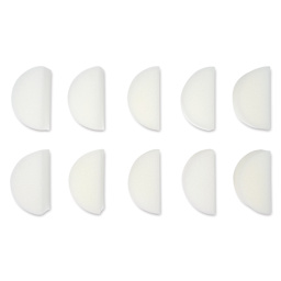 Snazaroo Face Paint Sponge Set - Semi Circle Sponges, Pkg of 10 set contents
