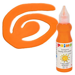 Primo Tempera Paint - Orange, 50 ml bottle and swatch