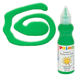 Primo Tempera Paint - Bright Green, 50 ml bottle and swatch