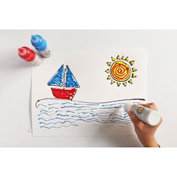 Person adding dimensional paint effects with Primo Tempera Paints.