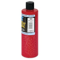 Chroma Glitter Tempera Paint - Red Glitter, 16 oz side of bottle