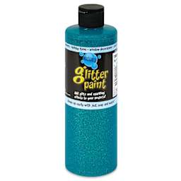 Chroma Glitter Tempera Paint - Turquoise Glitter, 16 oz