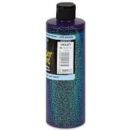 Chroma Glitter Tempera Paint - Violet Glitter, 16 oz side of bottle