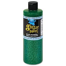 Chroma Glitter Tempera Paint - Green Glitter, 16 oz