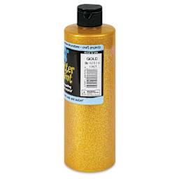 Chroma Glitter Tempera Paint - Gold Glitter, 16 oz side of bottle