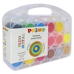 Primo Premium Tempera Paints - Set of 18, Assorted Colors, 25 ml side view