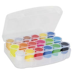 Primo Premium Tempera Paints - Set of 18, Assorted Colors, 25 ml open to show pots