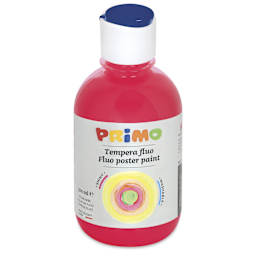 Primo Premium Tempera Paint - Fluorescent Red, 300 ml