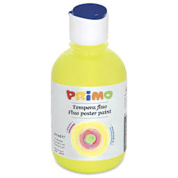 Primo Premium Tempera Paint - Fluorescent Yellow, 300 ml
