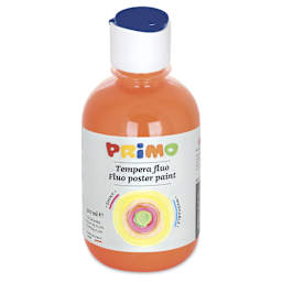 Primo Premium Tempera Paint - Fluorescent Orange, 300 ml