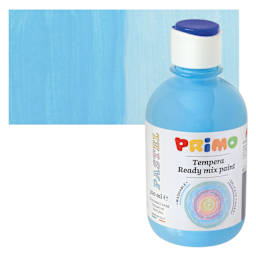 Primo Premium Tempera Paint - Pastel Blue, 300 ml bottle and swatch