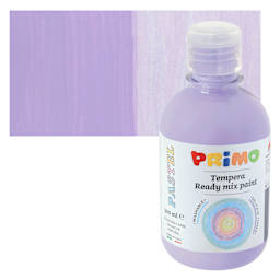Primo Premium Tempera Paint - Pastel Lilac, 300 ml bottle and swatch