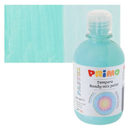 Primo Premium Tempera Paint - Pastel Green - bottle and swatch