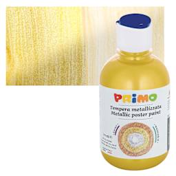 Primo Premium Tempera Paint - Metallic Gold, 300 ml bottle and swatch