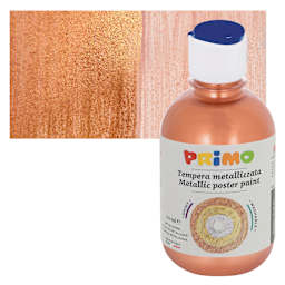 Primo Premium Tempera Paint - Metallic Copper, 300 ml bottle and swatch