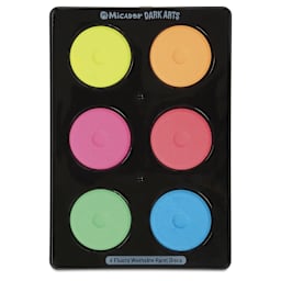 Micador Dark Arts Neon Jumbo Tempera Cakes - Set of 6