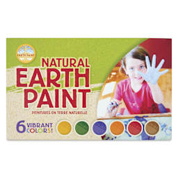 Natural Earth Paint Tempera Paint Powders - Complete Set of 6, Assorted Colors - front of packaging