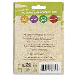 Natural Earth Paint Tempera Paint Powder - Orange (Orange Ochre), 3 oz back