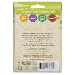 Natural Earth Paint Tempera Paint Powder - Brown (Raw Umber), 3 oz back