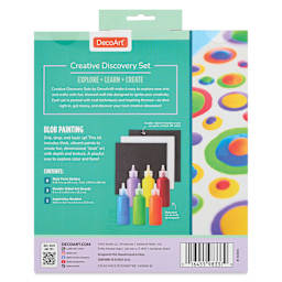 Back of package for DecoArt Blob Painting Creative Discovery Set