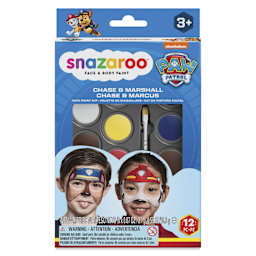 Snazaroo Face Paints - Set of 12, Chase & Marshall Paw Patrol front of package