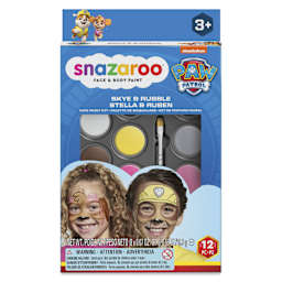 Snazaroo Face Paints - Set of 12, Skye & Rubble Paw Patrol front of package