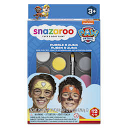 Snazaroo Face Paints - Set of 12, Rubble & Zuma Paw Patrol front of package