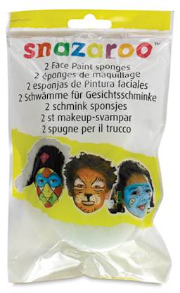 Snazaroo Face Paint Application Tools - Front of package of set of 2 sponges
