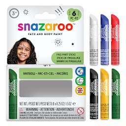 Snazaroo Face Paints - Rainbow Face Paint Sticks, Set of 6, contents