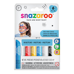 Snazaroo Face Paints - Adventure Face Paint Sticks, Set of 6, front of packaging