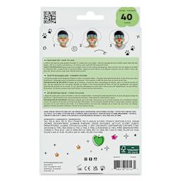 Snazaroo Face Paints - Rainbow Face Paint Kit, Set of 12, back of packaging