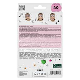 Snazaroo Face Paints - Fantasy Face Paint Kit, Set of 11, back of packaging