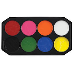 Snazaroo Face Paints - Face Paint Kit, Set of 8 colors shown in Tray 