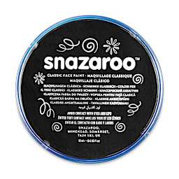 Snazaroo Face Paints - Top view of jar of Black Face Paint
