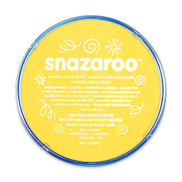 Snazaroo Face Paints - Top view of jar of Yelloq Face Paint