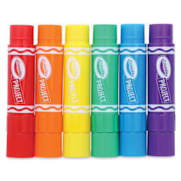 Crayola Quick Dry Paint Sticks - Set of 6, caps off