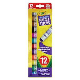 Crayola Washable Paint Sticks - Set of 12, Assorted Colors front of package