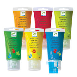 Djeco Finger Paint Tubes - Classic Colors, Set of 6