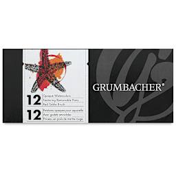 Grumbacher Watercolor Pans - Opaque Pans, Set of 12 colors. Front of package.