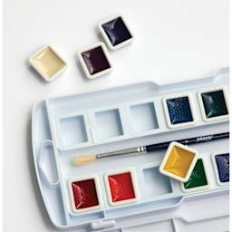 Prang Semi-Moist Watercolor Paint - Square Pans pop out easily for replacement