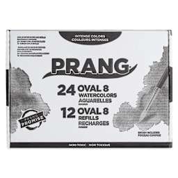 Prang Semi-Moist Watercolor Paint - Oval Pans and Refills, Masterpack of 36, packaging