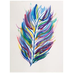 Prang Semi-Moist Watercolor Paint Pans (Feather painting)