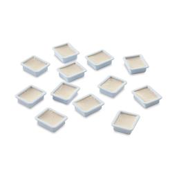 Prang Semi-Moist Watercolor Pans - Set of 12 Refill Pans, White, Square