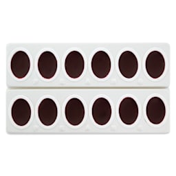 Prang Watercolor Refills arrive in two strips, ready to be separated